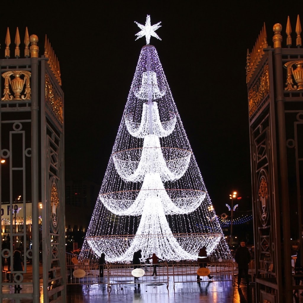 Foco monumental navideño